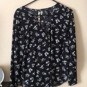 Long sleeve floral blouse